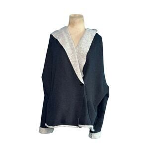 Walter Baker two tone oversized sweatshirt hoodie cardigan jacket size Medium